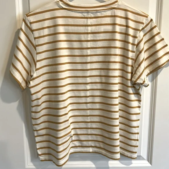 AYR Sno Cone Tee, Tumeric + White Stripe, size L - Picture 6 of 6